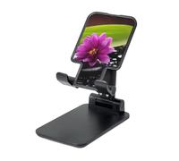 360 Rotating Cell Phone Stand, Fully Adjustable Foldable Desktop Phone Holder Cradle Dock, Purple Flower with Black Stone Mobile Phone Kickstand for Desk, Office, Tablet Stand, Thick Case Friendly