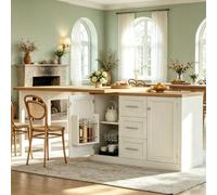 360° Rotating Central Kitchen Island Exble Design with Der & ack Shelf White Kitchen Sto Solut for Modern Home Décor