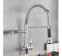 360° Rotating Chrome Kitchen Faucet - Modern Hot/Cold Mixer Tap for Filtered Drinking Water - Stylish & Easy-to-Use Kitchen Sink Faucet