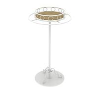 360° Rotating Clothes Rack Display Stand - Round Metal Frame with Wooden Shelf for Kids' Clothing Store, Anti-Corrosion Nano Gold Spray Finish - Stylish & Durable