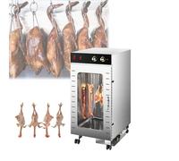 360° Rotating Commercial Food Dehydrator, Commercial Sausage Smoking Oven, Cured Meat Drying Machine for Sausage Bacon Chicken Duck Beef Fish(60 Catties Per Time)