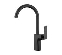 360° Rotating Copper Hot and Cold Kitchen Faucet, A-Matte Black