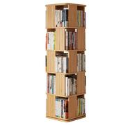 360° Rotating Corner Boohelf - 3/4/5 Tier Floor Standing Display Shelf Sto Rack Space-Saving Bookcase Tower for Home Office Living Room Easy Access.