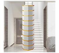 360° Rotating Corner Shoe Rack Multifunctional Free-Standing nizer for Home Hallway Closet & Bedroom Stylish White Metal Design (35 cm)