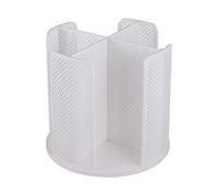 360° Rotating Cup & Lid Dispenser - 4-Compartment Plastic Organizer for 5-16oz Cups, for Countertop, Coffee Station, Restaurant, Office & Home(White)