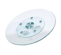 360° Rotating Dining Table Turntable with Tempered Glass, Six-Wheel Base, Perfect Household Accessory, Round Table Organizer, 60-80cm Option