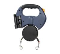 360° Rotating Dog Beder, Anti Slip Retractable Double Pet Lead, Wear-resistant Cable for Night Walks, Reflective Safety Ladder, Portable Hands-Free Talk for Running, Travel