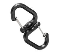 360 Rotating Double Carabiner - Swivel Carabiner Clip, Heavy Duty Duall Hook Connector | Multi-Use Portable S Chain Hooks, Durablee 360 Rotating Carabiner for Outdoor, Camping, or Pets