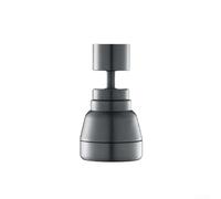 360 Rotating Faucet Aerator, 3 Mode for splash Proof Kitchen Tap Extender for Sink, Water Saving Stream Spray Rinse, Stainless Steel Copper Head, Easy Install for Most Standard Taps, Silver(1 Gray)