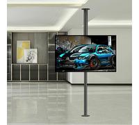 360° Rotating Floor Stand for LCD TV - Adjustable Tilt Mount, Fits 32-75" Screens - Versatile Partition Wall Cabinet & Rotating Base for Living Room Use