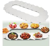 360° Rotating Food Turntable, Reusable Tabletop Manual Swivel Adjustable Dining Table, Easy To Share, For Dining Room Party Decoration(1.6M/5.25ft)