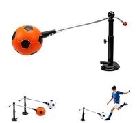 360° Rotating Football Solo Trainer Adjustable Ball Control Training Aid for Dribbling, Passing & Shooting Practice (Orange)