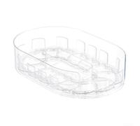360° Rotating Fridge Organiser for Lazy Susan for Refrigerator Storage Bins Clear Plastic Tray Cabinet 13x8.5 Inch