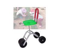 360° Rotating Garden Cart with Seat Folding & Rolling Garden Trolley for Outdoor Work - Versatile Green Garden Utili n