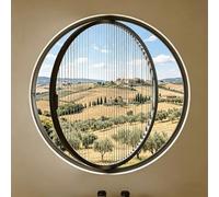 360° Rotating Glass Porthole Window, Aluminum Frame Replacement Indoor Ventilated Window for Bedroom or Bathroom Decor