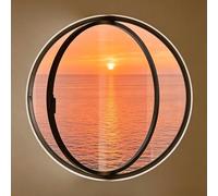 360° Rotating Glass Porthole Window, Aluminum Frame Replacement Indoor Ventilated Window for Bedroom or Bathroom Decor