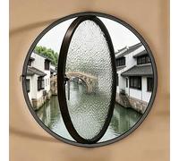360° Rotating Glass Porthole Window, Aluminum Frame Replacement Indoor Ventilated Window for Bedroom or Bathroom Decor