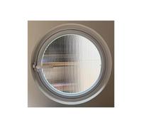 360° Rotating Glass Window with Handle Embedded Tempered Glass Window Aluminum Alloy Porthole Window with Reeded Tempered Glass Home Decor Porthole Bathroom Windows(Multi-Colored,90cm)