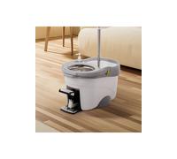 360° Rotating Hands-free Foot-operated Pedal Cleaning Mop Bucket Set Living and Home Grey One Size
