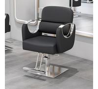 360° Rotating Hydraulic Barber Chair Adjustable Height Beauty Salon Seat with Footrest for Spa Tattoo & Shampoo - Max Weight Capacity 400lbs (20"x32"-36") - Black B