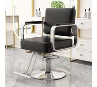 360° Rotating Hydraulic Salon Chair - Adjustable Stylist Stool with Armrests Versatile Black Beauty & Hair Salon Chair for Professionals & Home Use