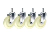 360° Rotating Industrial Stem Casters Wheels - 3/4/5 Inch Locking Trolley Casters with Brake 100mm Threaded for Workbench & Shelving Swivel Design 75mm Size