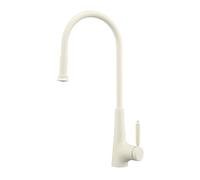 360° Rotating Kitchen Faucet Pull Down Mixer Tap for Hot & Cold Water Milky White Sink Faucet Adjustable Temperature Control Modern Design for Home & Kitchen