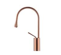 360° Rotating Kitchen Faucet Single Handle Mixer Tap for Hot & Cold Water Brass Bathroom Sink Faucet with Aerator Rose Gold Finish Stylish & Durable.