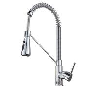 360° Rotating Kitchen Faucet Tap Set - Black Pull Down Sprayer Hot & Cold Water Mixer Brushed Nickel Finish Modern Design Easy Installation Kitchen Sink Accessories