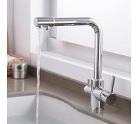 360° Rotating Kitchen FaucetSingHoHot & Cold Water Mixer TapDeck Mounted Drinking Water Sink Tap for Pure Water Convenience