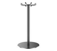 360 Rotating Kitchen Utensil Holder - 8 Hook Swivel Organizer for Countertop - Metal Cutlery Storage Caddy for Cooking Tools - Compact Utensil in Gray White - 40.5x14cm Dimensions(Gunmetal Gray)
