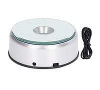 360° Rotating LED Light Base, Multicolor Round Display Stand Non Slip ABS Light Base Crystal with USB Battery Power for 3D Crystal Glass Art Jewelry Display Home Decor
