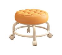 360° Rotating Low Roller Seat Stool, Small Pulley Wheel Rolling Chair for Fitness, Salon, Kitchen - Versatile Low Round Stool for Easy Mobility and Comfort