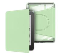 360° Rotating Magnetic Detachable Case with Stand & Auto Wake/Sleep for Kindle 10th Generation 6" (2019 Release) - Clear Back Cover, MachaGreen