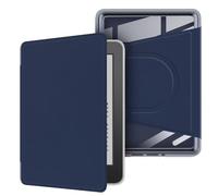 360° Rotating Magnetic Detachable Case with Stand & Auto Wake/Sleep for Kindle 10th Generation 6" (2019 Release) - Clear Back Cover, NavyBlue