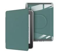 360° Rotating Magnetic Detachable Case with Stand & Auto Wake/Sleep for Paperwhite 10th Generation 6" (2018 Release) - Clear Back Cover, MidnightGreen
