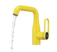 360° Rotating Mixer Tap with Dual Water M - Perfect for Kitchen Sink, Bathroom Basin & Campervan Use - Slish Yellow h