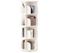 360° Rotating Multi-Layer Bookshelf - Stackable Solid Wood Bookcase for Home Office Living Room & Bedroom Storage Rack (130x39cm Color C)