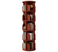 360° Rotating Multi-Layer Bookshelf - Stackable Solid Wood Bookcase Storage Rack for Bedroom Living Room Home Office - Stylish Floor Standing Design (Size: 162x39cm Color: B)