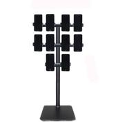 360° Rotating Multi-Layer Cell Phone Stand for Live Streaming & Video Conferencing, Desktop Rack for Up to 10 Devices, Perfect for Group Broadcast Setup