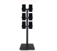360° Rotating Multi-Layer Cell Phone Stand for Live Streaming & Video Conferencing, Desktop Rack for Up to 10 Devices, Perfect for Group Broadcast Setup