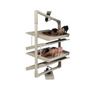 360° Rotating Multilayer Shoe Rack, Height-Adjustable Vertical Shelf Organizer for Closet, Space-Saving Pull-Out Storage