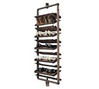 360° Rotating Pull-Out Shoe Rack - Space-Saving 6 Tier Organizer for Entryways, Closets, and Hallways - Easy to Install, Adjustable 105-119cm