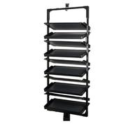 360° Rotating PullOut Shoe Rack Adjustable Height Stackable Metal Shoe Sto for ClosetShelf for Small Bedrooms Black