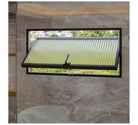 360° Rotating Recular Sliding Window F Mount Ventilated Casement Replacement for Ga Bathroom Office Home Black A 120x40 cm