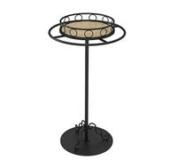 360° Rotating Round Clothes Rack Display Stand for Kids' Clothing Store, Metal Frame with Wooden Shelf, Anti-Corrosion Nano Gold Spray Paint, Stylish & Durable