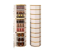 360° Rotating Round Shoe Rack Tower - Space-Saving Shoe Organizer for Entryway & Hallway - Available in 45/86/127cm - Stylish Shoe Cabinet with Star of Light Design