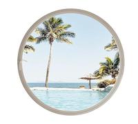 360° Rotating Round Window 5mm Tempered Glass Aluminum Frame 40cm-100cm Adjustable Universal Fit for Home Café Food Stall - White 180cm