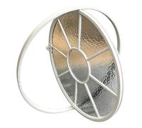 360° Rotating Round Window, 60/ 80cm Diameter, Black & White Frame, Water Ripple Pattern, Ventilation + Privacy, for Home, Commercial Decor,60cm,White