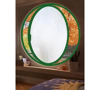 360° Rotating Round Window, Flush Mount Aluminium Alloy Swivel Tempered Glass, Window Replacement for Attic Bedroom Kitchen,Green 1,30cm/11.8in